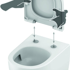 TECE TECEloft set, toilet keramiek met cycloonspoeling, inclusief zitting/deksel