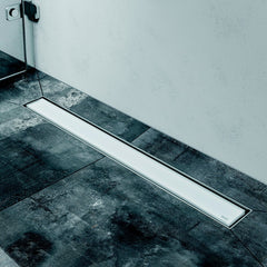 TECE TECEdrainline glasafdekking voor douchegoot, gesatineerd, Glas wit gesatineerd, 1500 mm