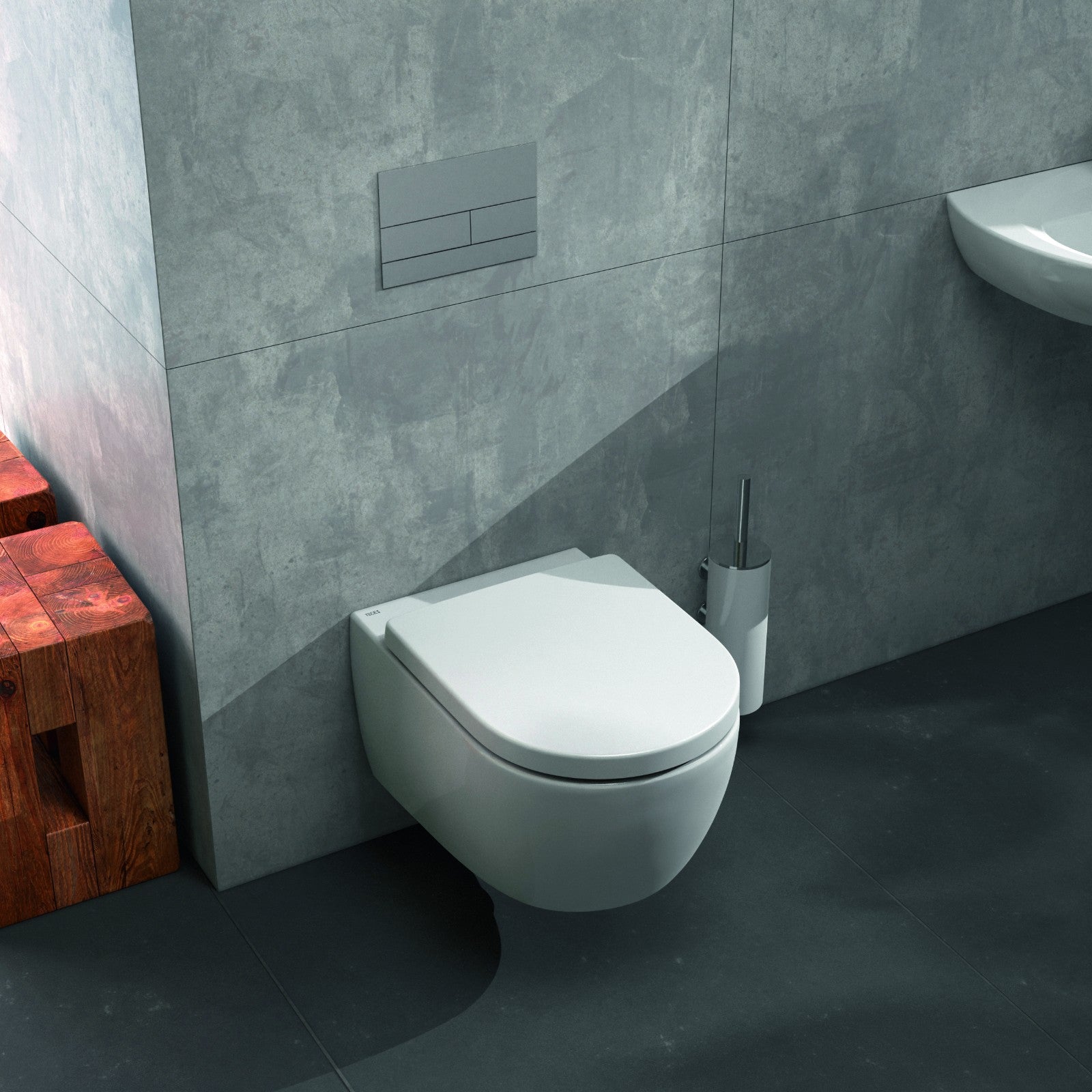 TECE TECEloft set, toilet keramiek met cycloonspoeling, inclusief zitting/deksel