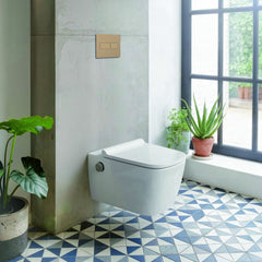TECE TECEneo set, warm en koud water en TECEneo/one (douche) WC-zitting met deksel 