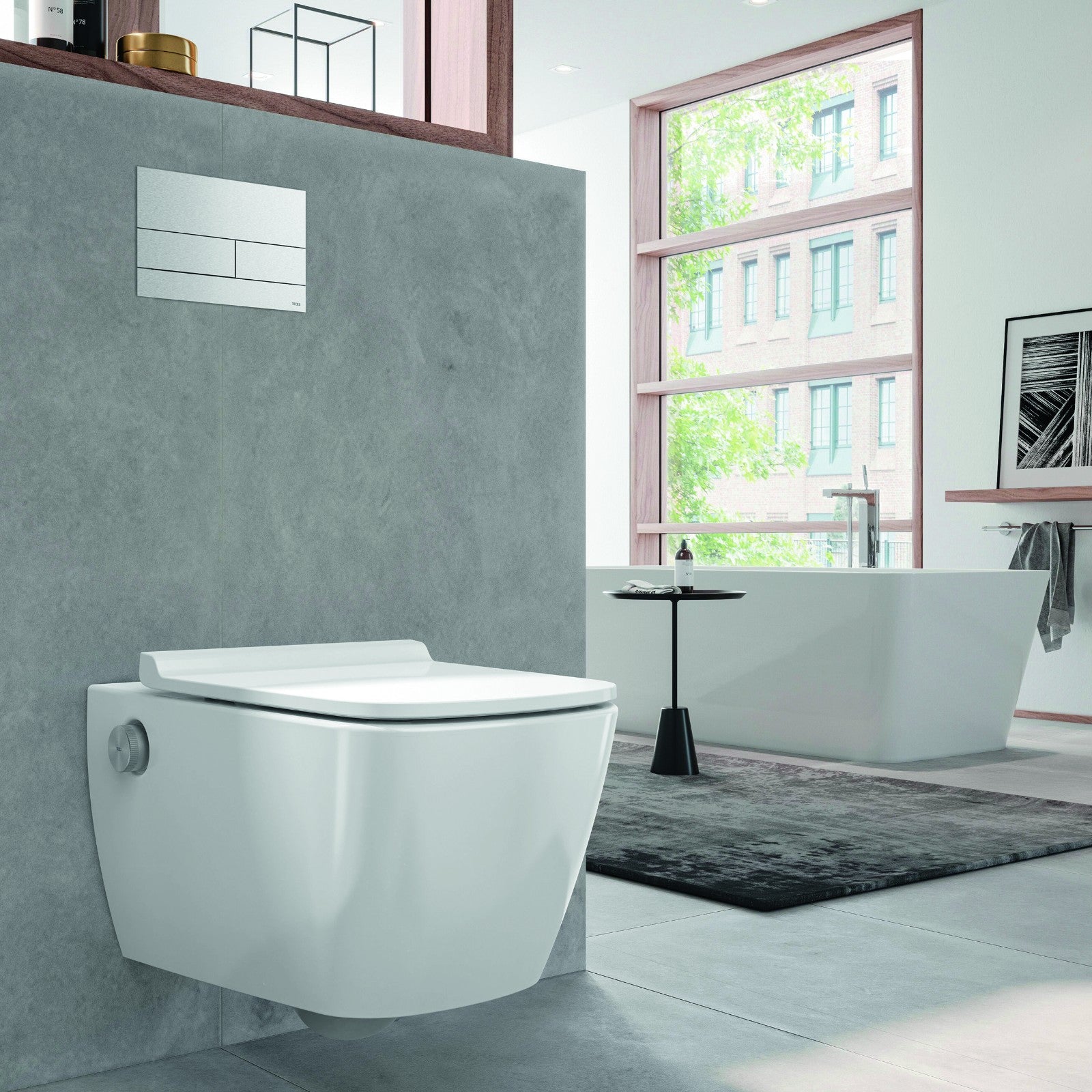 TECE TECEneo set, warm en koud water en TECEneo/one (douche) WC-zitting met deksel 