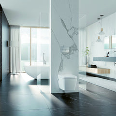 TECE TECEone set, warm en koud water en TECEneo/one (douche) WC-zitting met deksel 
