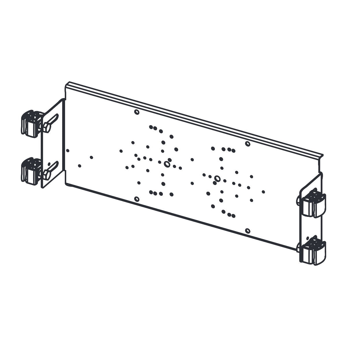 TECE TECEprofil bevestigingsplaat voor kranen incl. voetrem voor het achteraf inbouwen van inbouw- en wandkranen in wastafel-inbouwframe