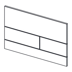 TECE TECEsquare II WC-bedieningsplaat van glas voor duospoeltechniek, Glas zwart gesatineerd
