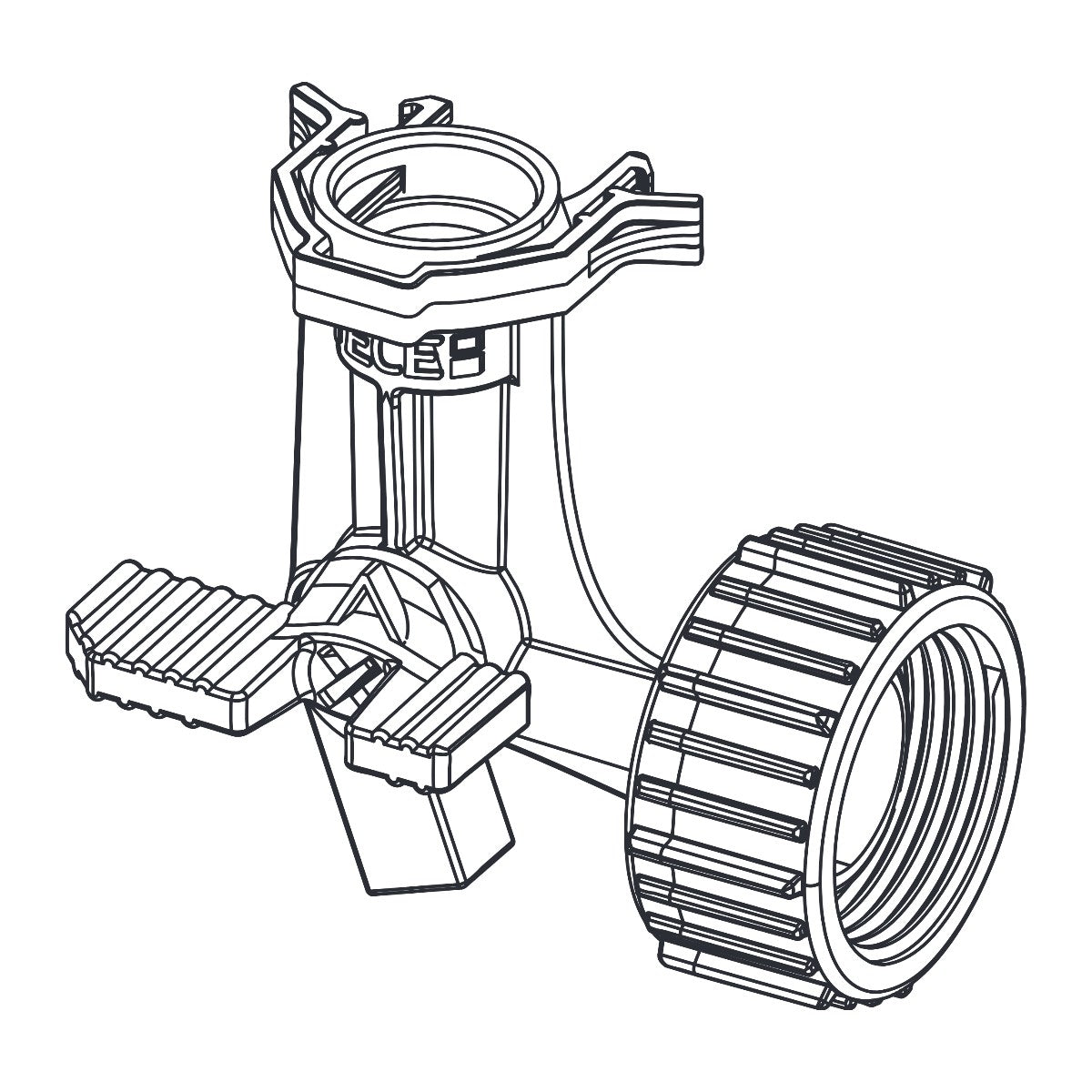 TECE 3-weg-hoekstopkraan voor Compact 320-, Base 320- en Base 8-reservoirs