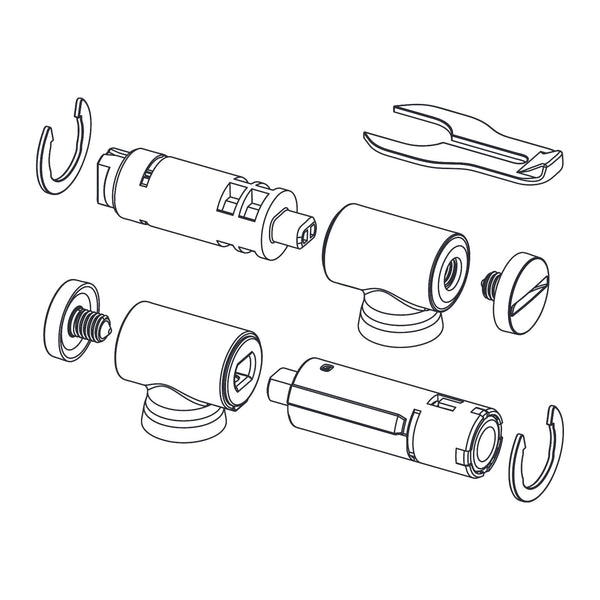 TECE reserveonderdeel fitting en demper voor TECEneo/one (douche) WC zitting/deksel 