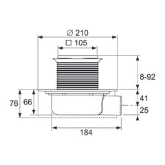 TECE TECEdrainpoint S 115 afvoerset 