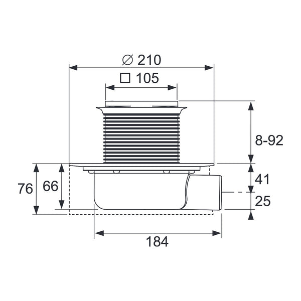 TECEdrainpoint S 114 drainage set 