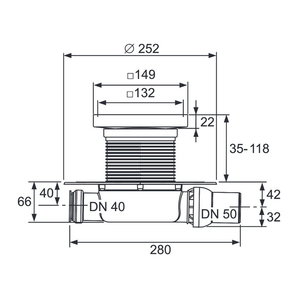 TECE TECEdrainpoint S 116 afvoerset 