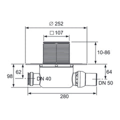 TECE TECEdrainpoint S 122 afvoerset 
