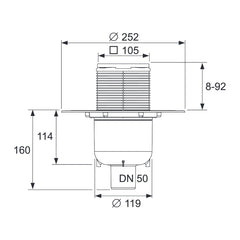 TECE TECEdrainpoint S 130 afvoerset 