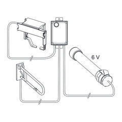 TECE TECEplanus spoeling op afstand via een met een kabel verbonden elektronische drukknop, 6 V batterij