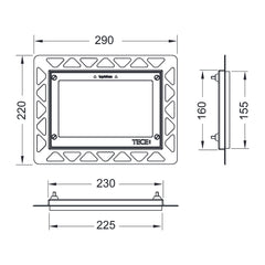 TECE toilet installation frame for flush mounting, white