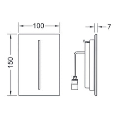 TECE TECEfilo sensorafdekking glas, Glas glanzend wit