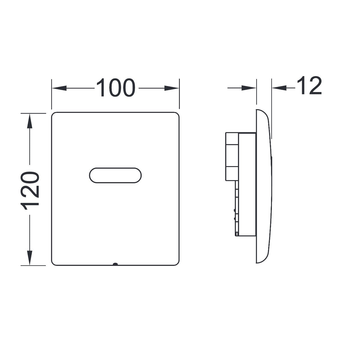 TECE TECEplanus urinoirelektronica 12 V adapter, Glanzend wit