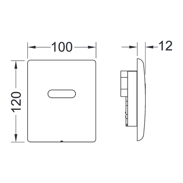 TECE TECEplanus urinoirelektronica 12 V adapter, Glanzend wit