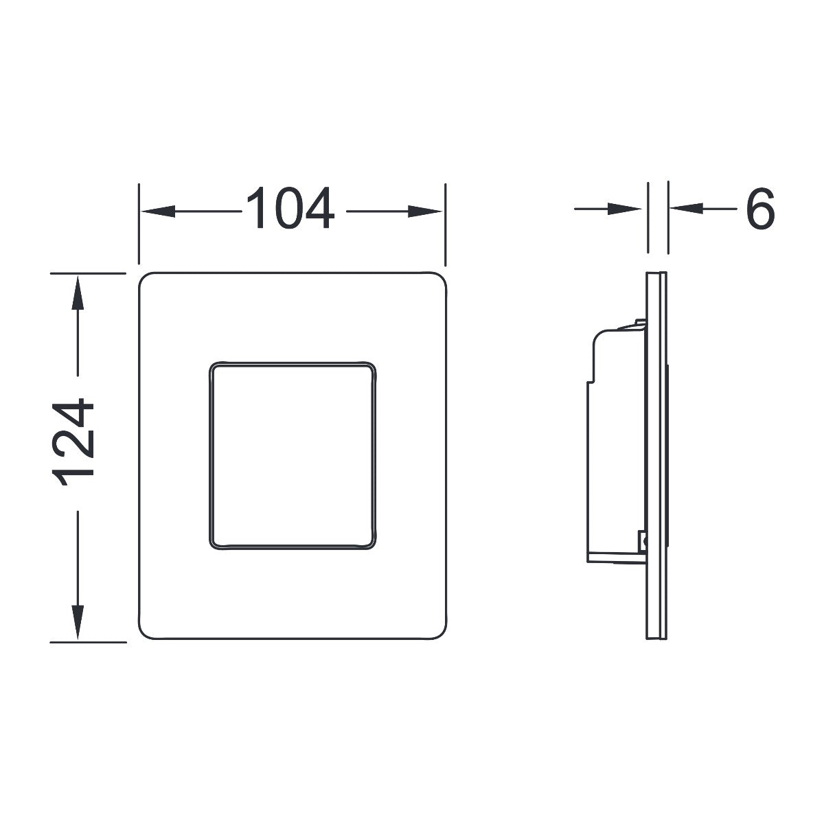 TECE TECEsolid urinoirbedieningsplaat incl. cartouche, Glanzend wit
