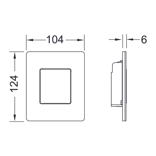 TECE TECEsolid urinoirbedieningsplaat incl. cartouche, Geborsteld rvs (met anti-vingerprint)