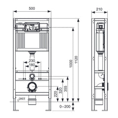 TECE TECEconstruct WC-inbouwframe 