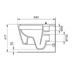 TECE TECEneo douche-WC, warm en koud water, wit