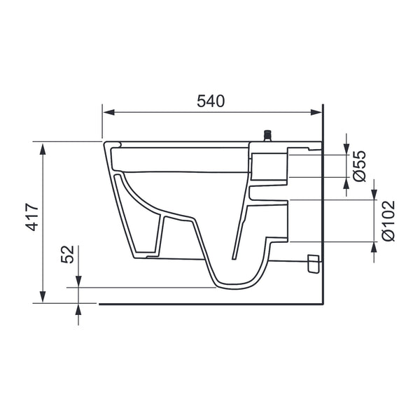 TECE TECEneo douche-WC, warm en koud water, wit