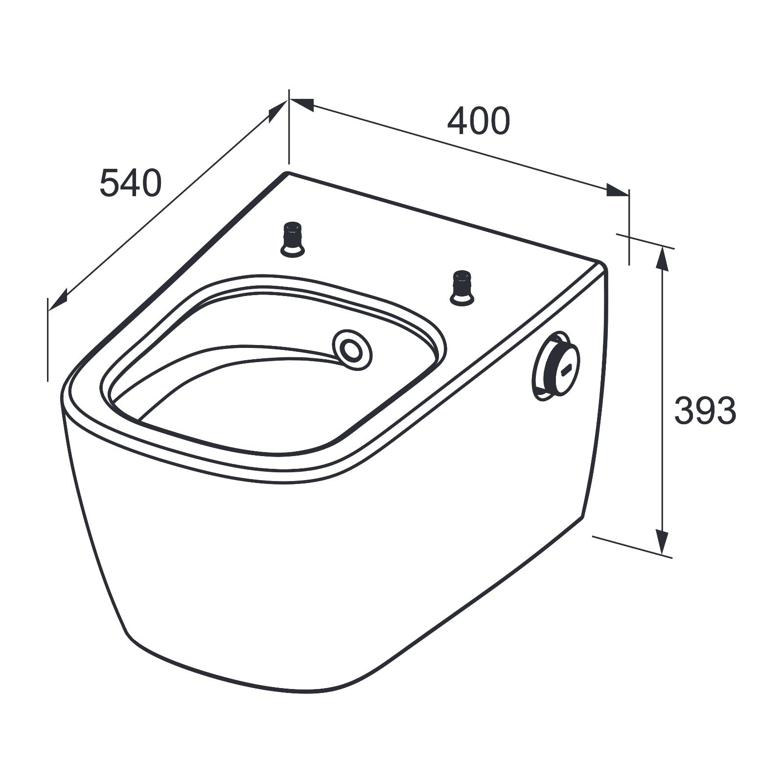 TECE TECEneo douche-WC, warm en koud water, wit
