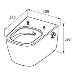 TECE TECEneo douche-WC, warm en koud water, wit