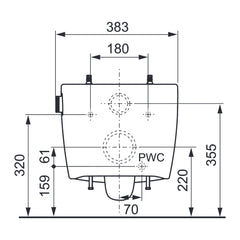 TECE TECEneo douche-WC, koud water, wit