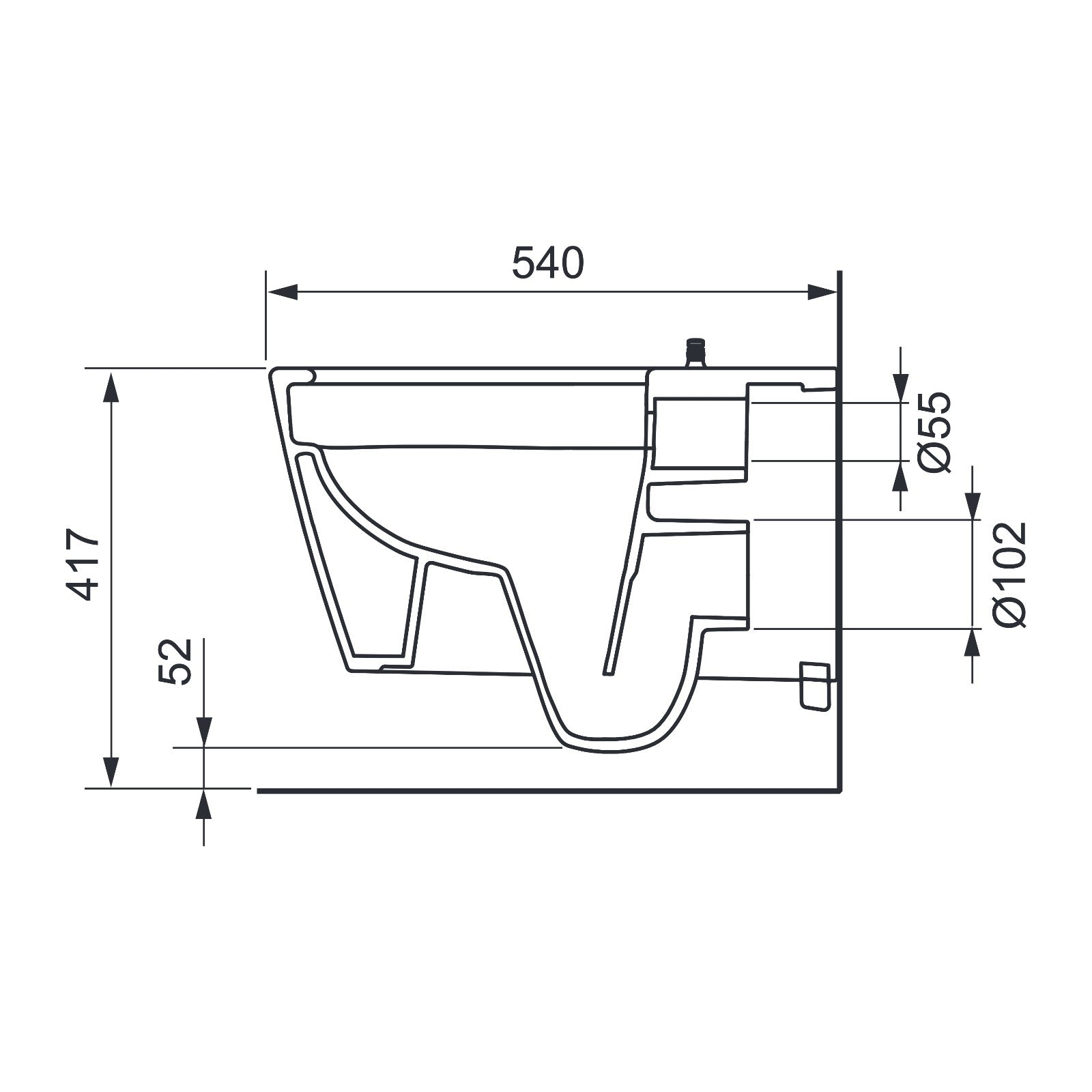 TECE TECEneo douche-WC, koud water, wit