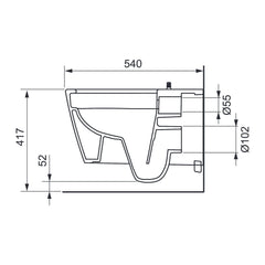 TECE TECEneo douche-WC, koud water, wit