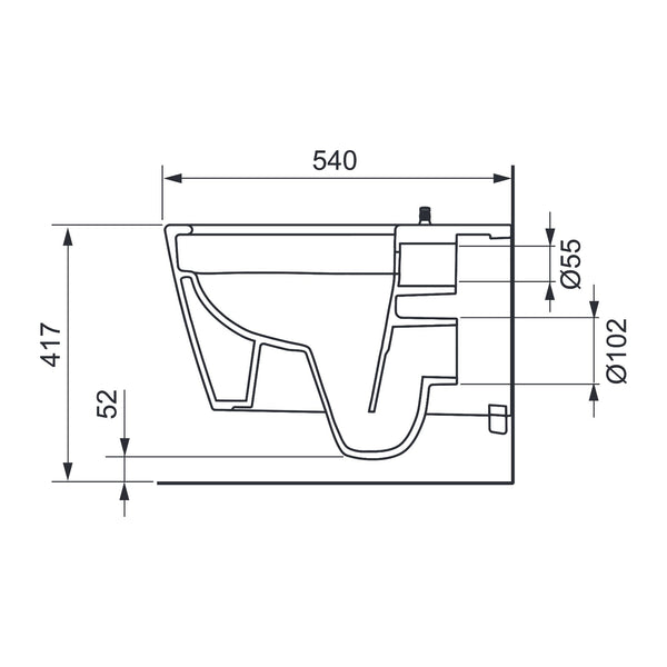 TECE TECEneo douche-WC, koud water, wit