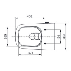 TECE TECEneo douche-WC, koud water, wit