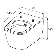 TECE TECEneo douche-WC, koud water, wit