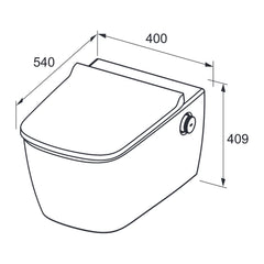TECE TECEneo set, warm en koud water en TECEneo/one (douche) WC-zitting met deksel 