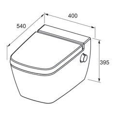 TECE TECEone set, warm en koud water en TECEneo/one (douche) WC-zitting met deksel 