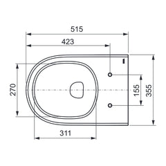 TECE TECEloft set, toilet keramiek met cycloonspoeling, inclusief zitting/deksel