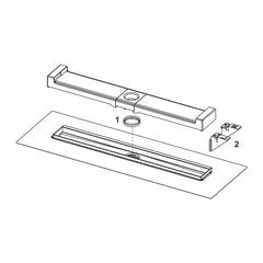 TECEdrainline - Evo shower drain with wall tile cover, 700 mm