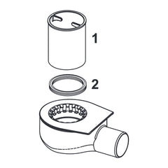 TECE Drain, minimum DN 50, horizontal drain