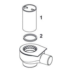 TECE Drain normal DN 50, horizontal drain