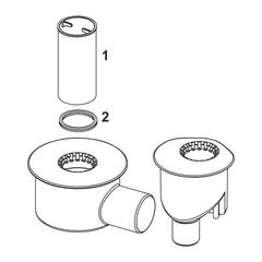 TECE Drain maximum DN 70, horizontal drain
