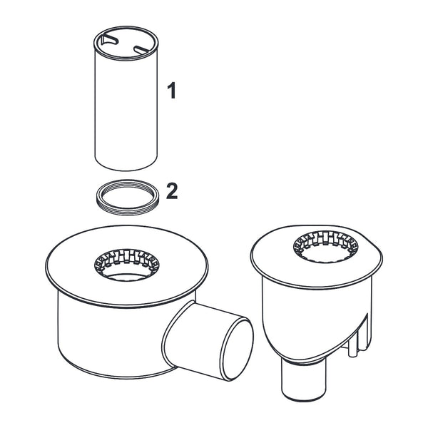 TECE Drain vertical, DN 50