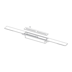 TECE TECEdrainprofile doucheprofiel met zwarte coating, Geborsteld zwart, 1600 mm
