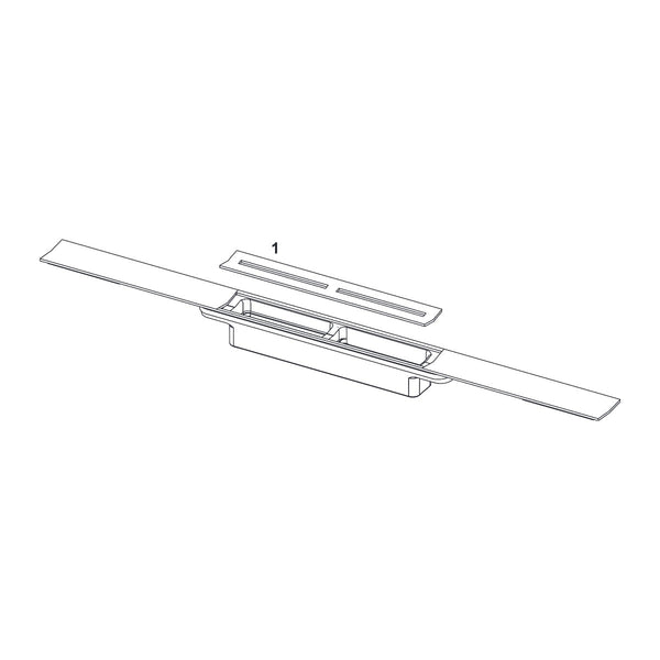 TECEdrainprofile shower profile 900 mm brushed