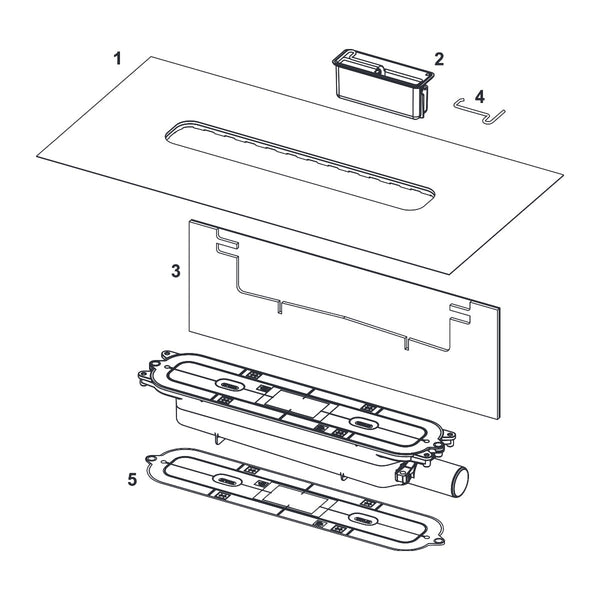 TECEdrainprofile low drain, DN 40, horizontal drain