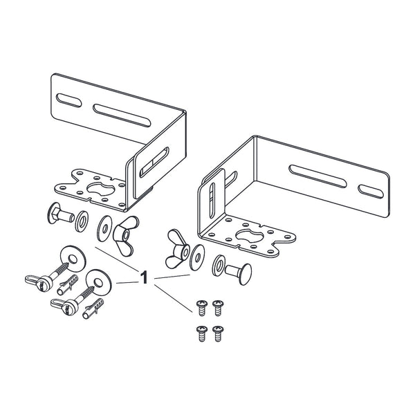 TECEdrainprofile wall and floor mounting brackets