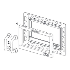 TECE toilet installation frame for flush mounting, white