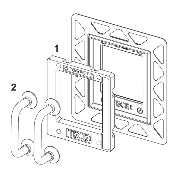 TECE flush-mounting frame, polished chrome