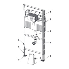 TECE TECEprofil WC-inbouwframe 