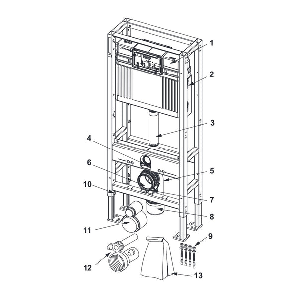 TECE TECEconstruct WC-inbouwframe 