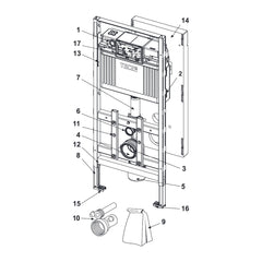 TECE TECElux 100, built-in cistern 1120 mm